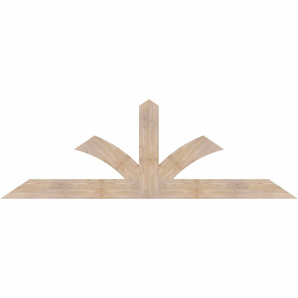 Ekena Millwork Richland Smooth Timber Gable Bracket, Douglas Fir, 84"W x 28"H x 1 1/2"D x 5 1/2"F, 8/12 Pitch GBW084X28X0206RIC00SDF - main